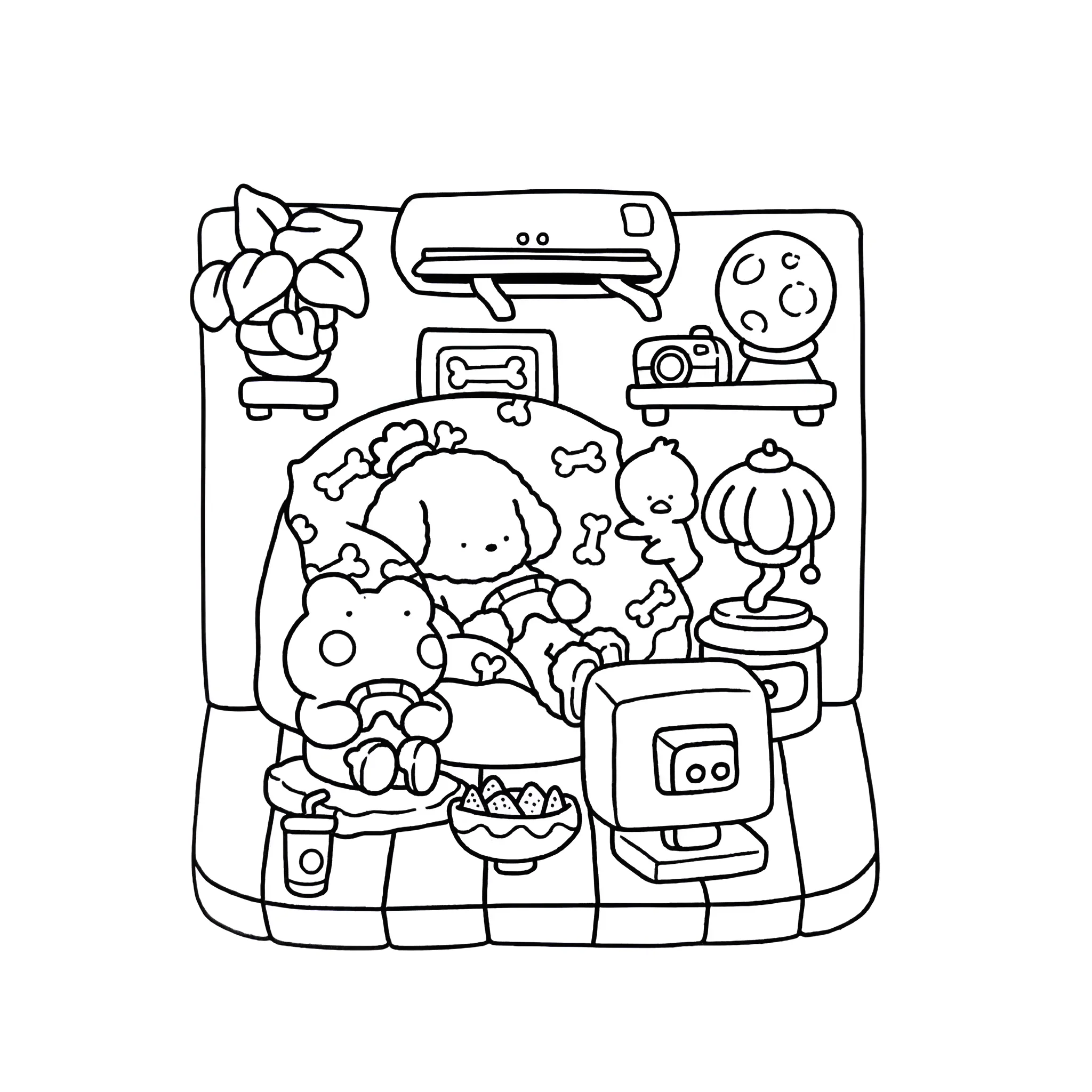 Cozy Friends 10 para colorear para imprimir para niño de 7 años