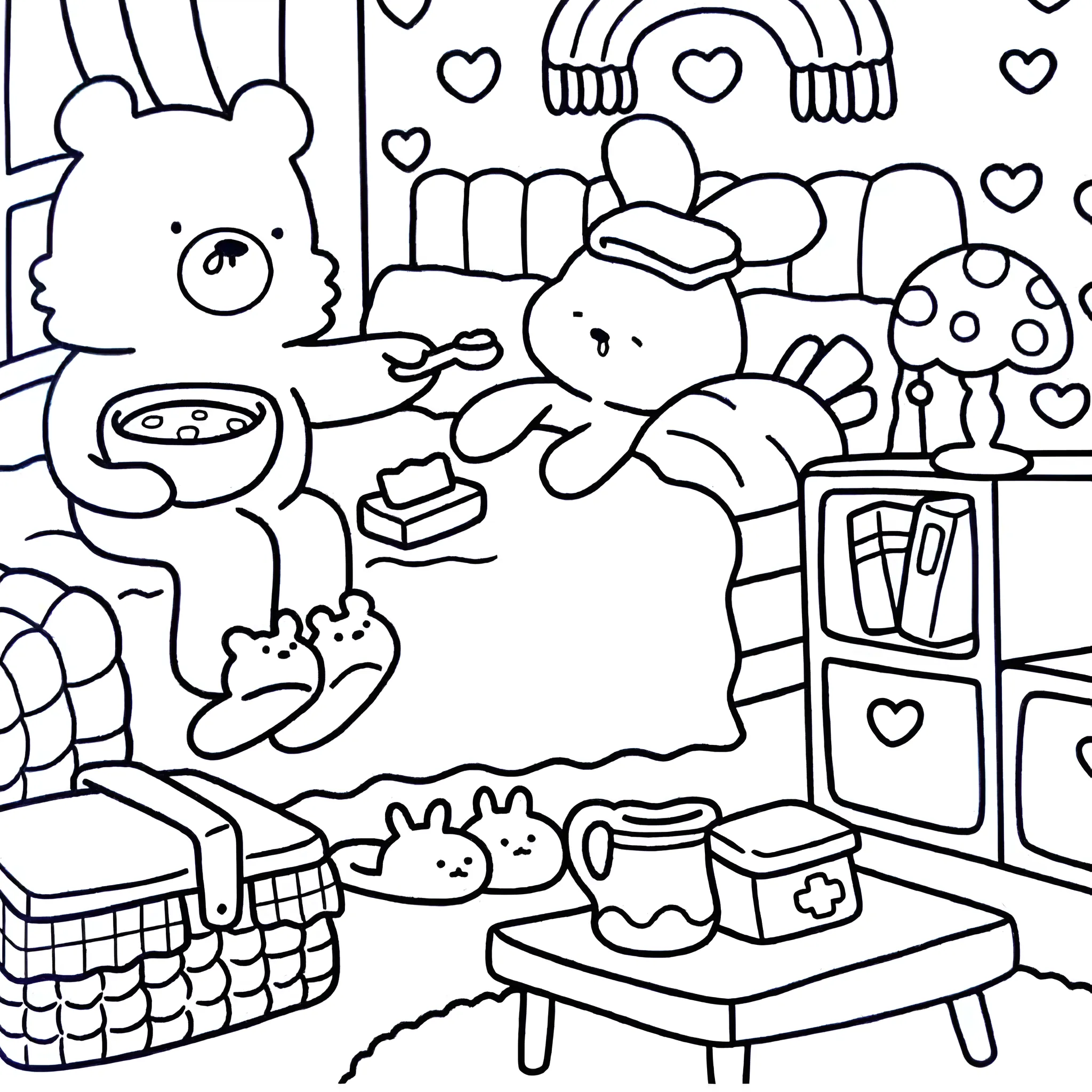 imprimir Cozy Friends 11 para colorear