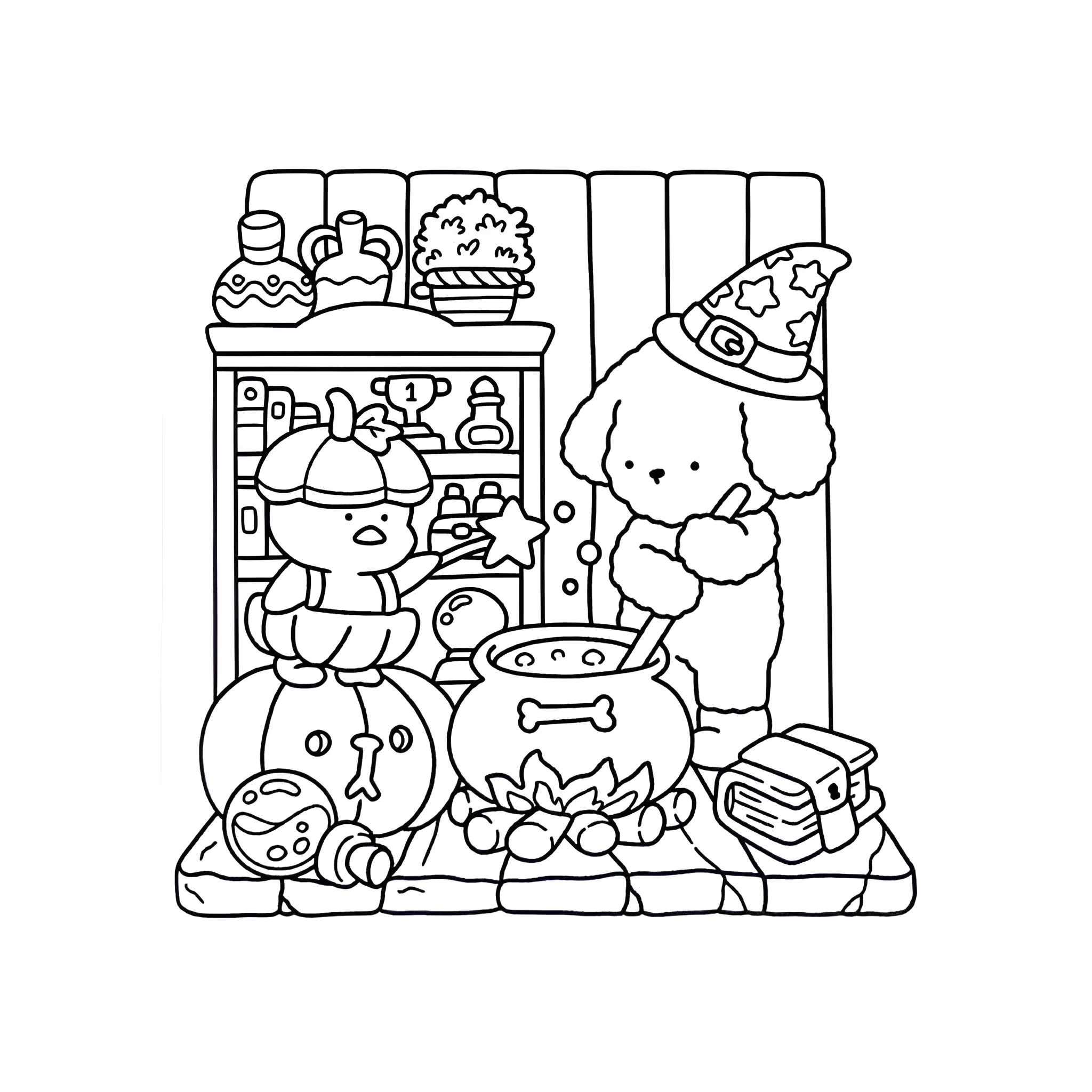 Cozy Friends 17 para colorear para niño de 6 años