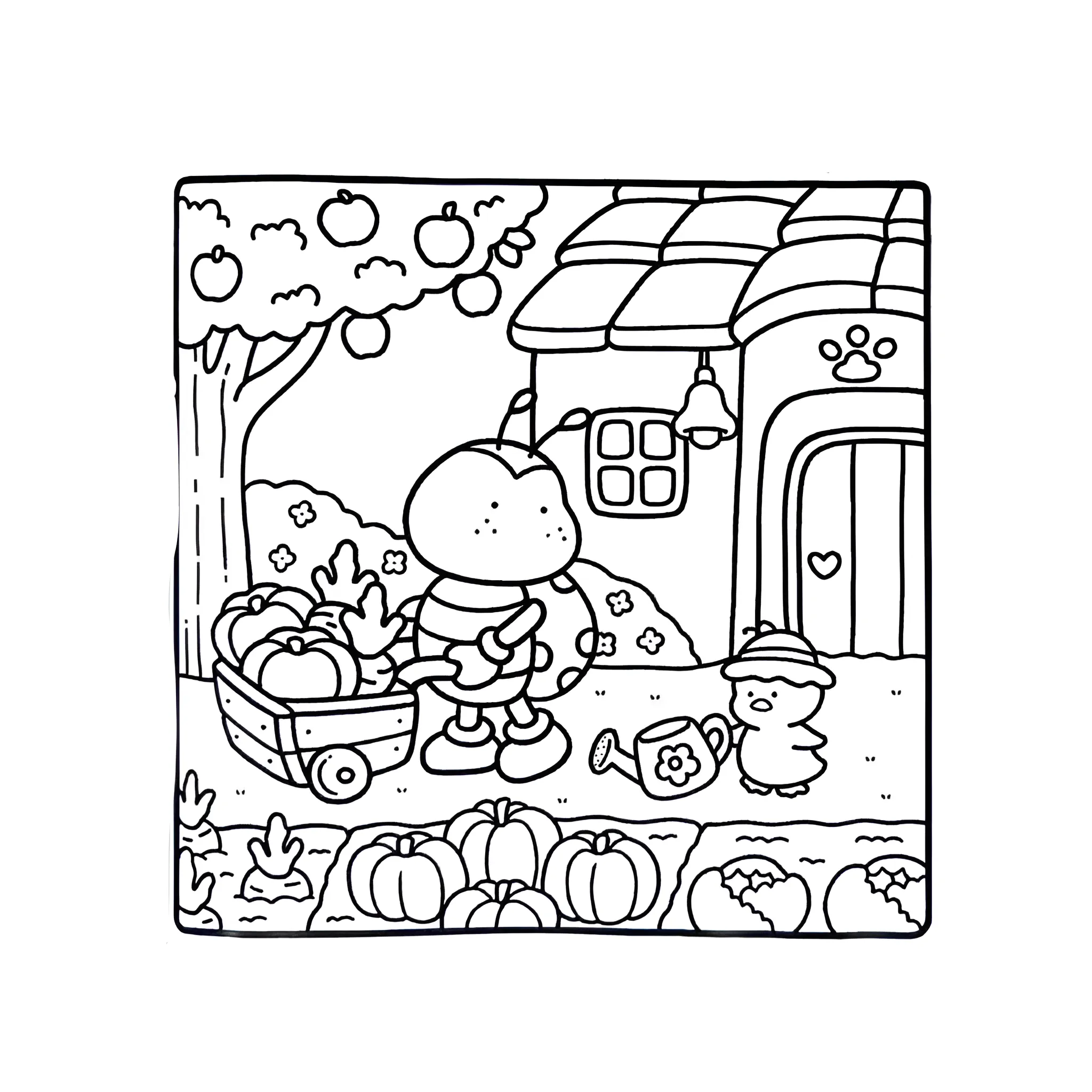 imagen de Cozy Friends 20 para colorear para niño