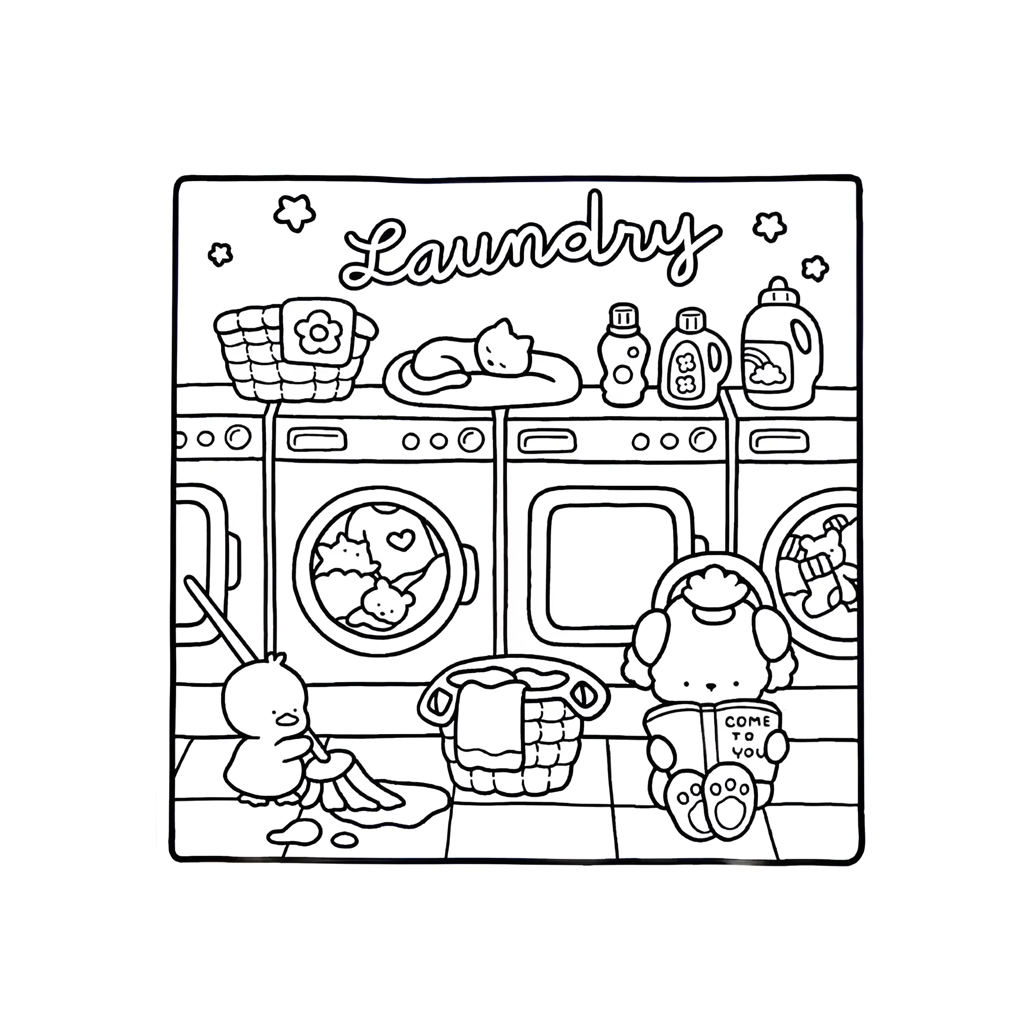 Cozy Friends 21 para colorear en línea para niño