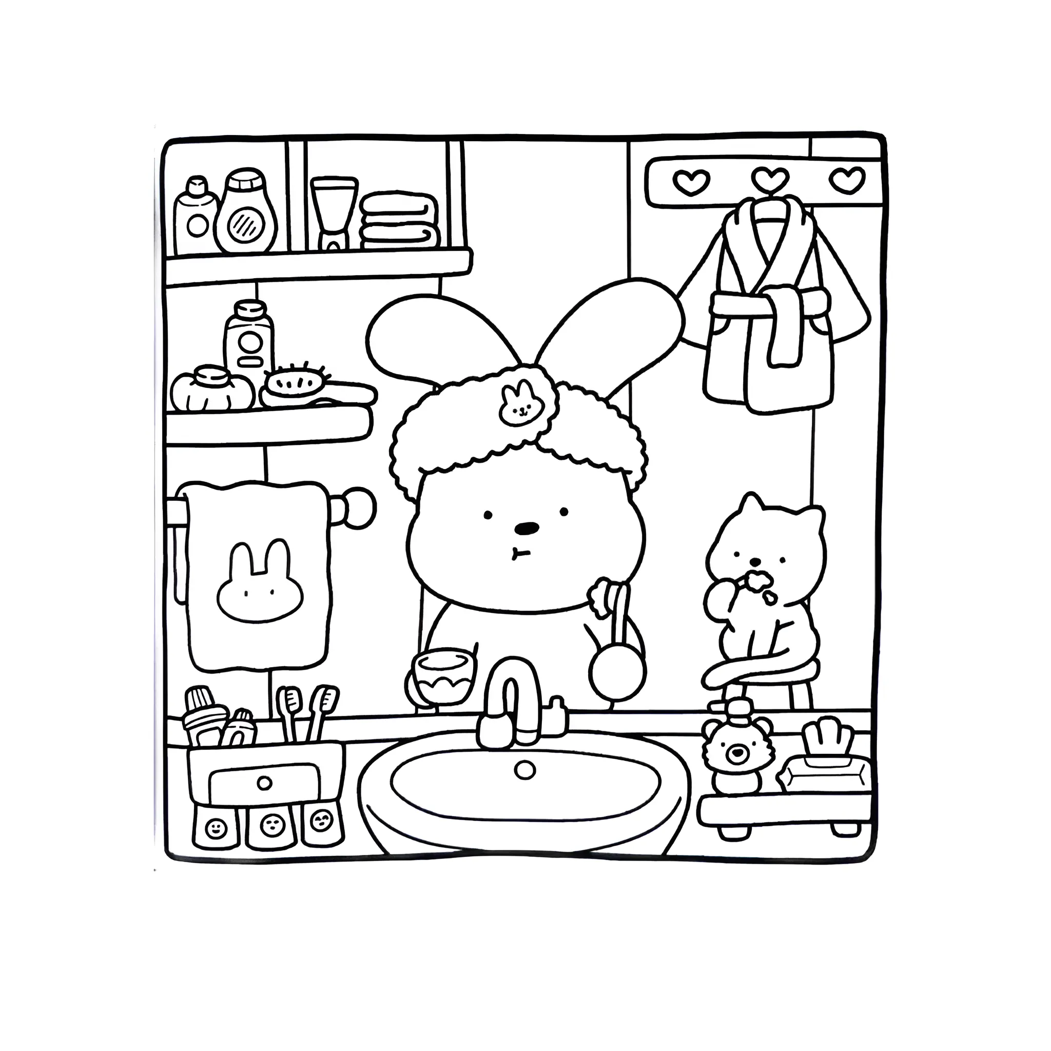 Cozy Friends 22 para colorear gratis en línea