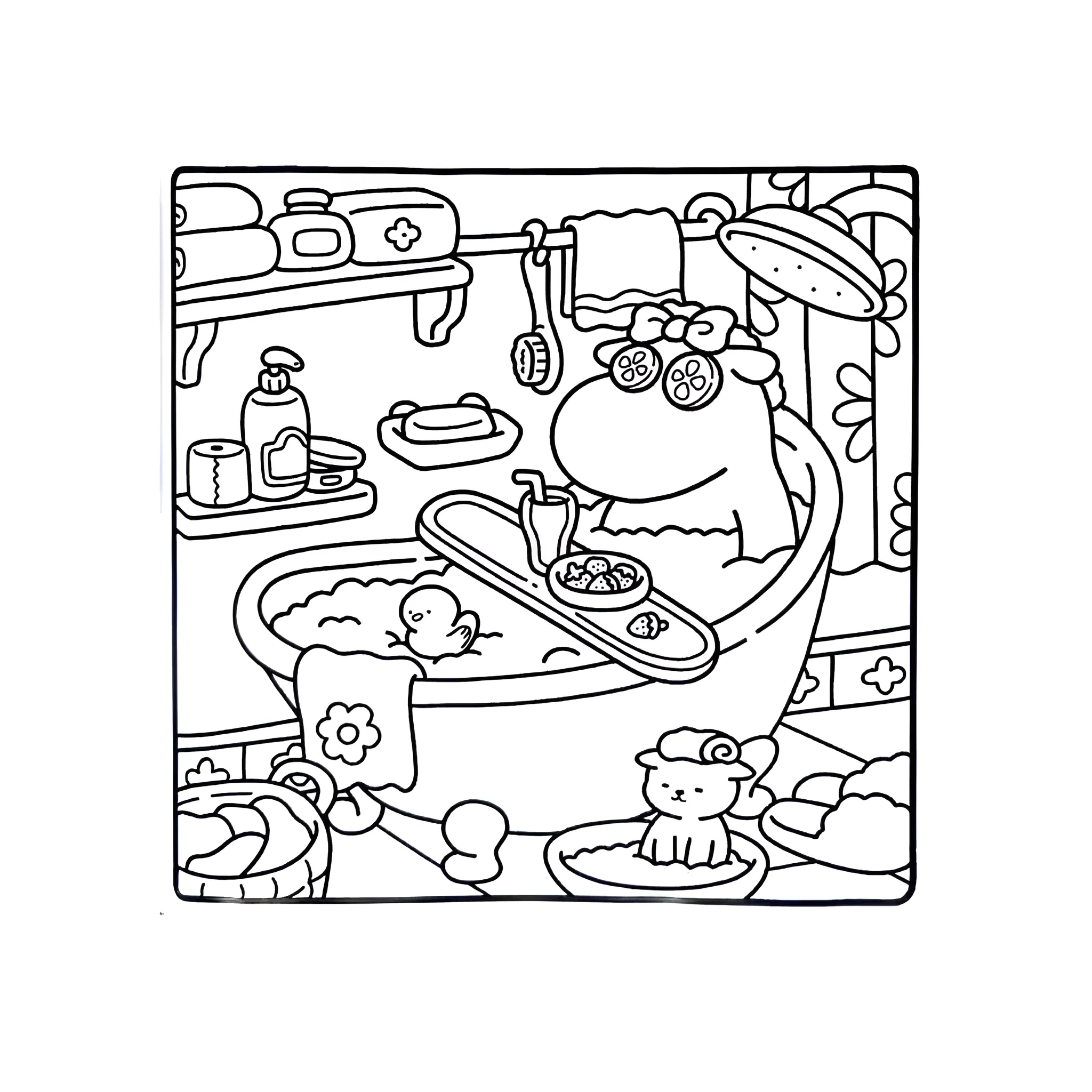 Cozy Friends 25 para colorear para niño para imprimir