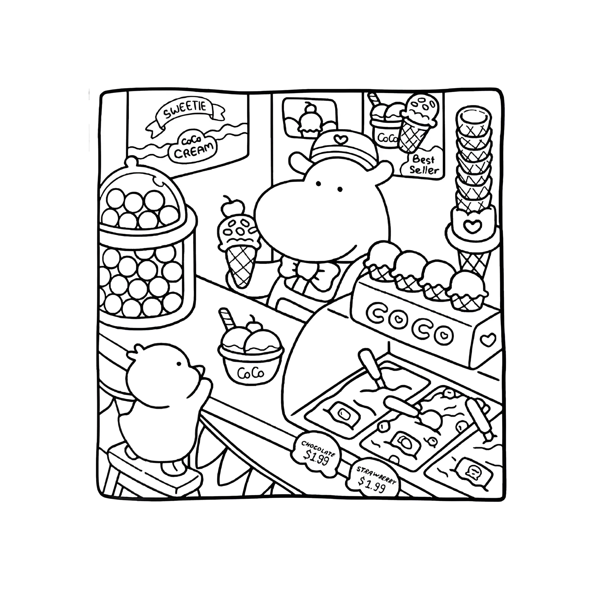 Cozy Friends 26 para colorear y dibujo para imprimir