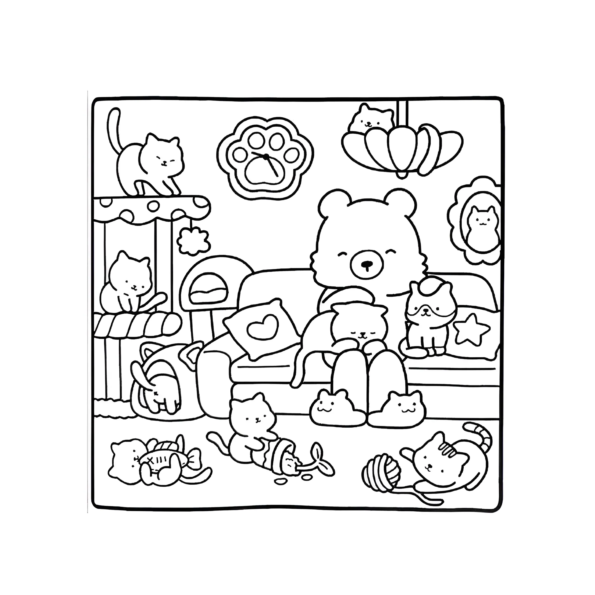 Cozy Friends 28 para dibujar e imprimir