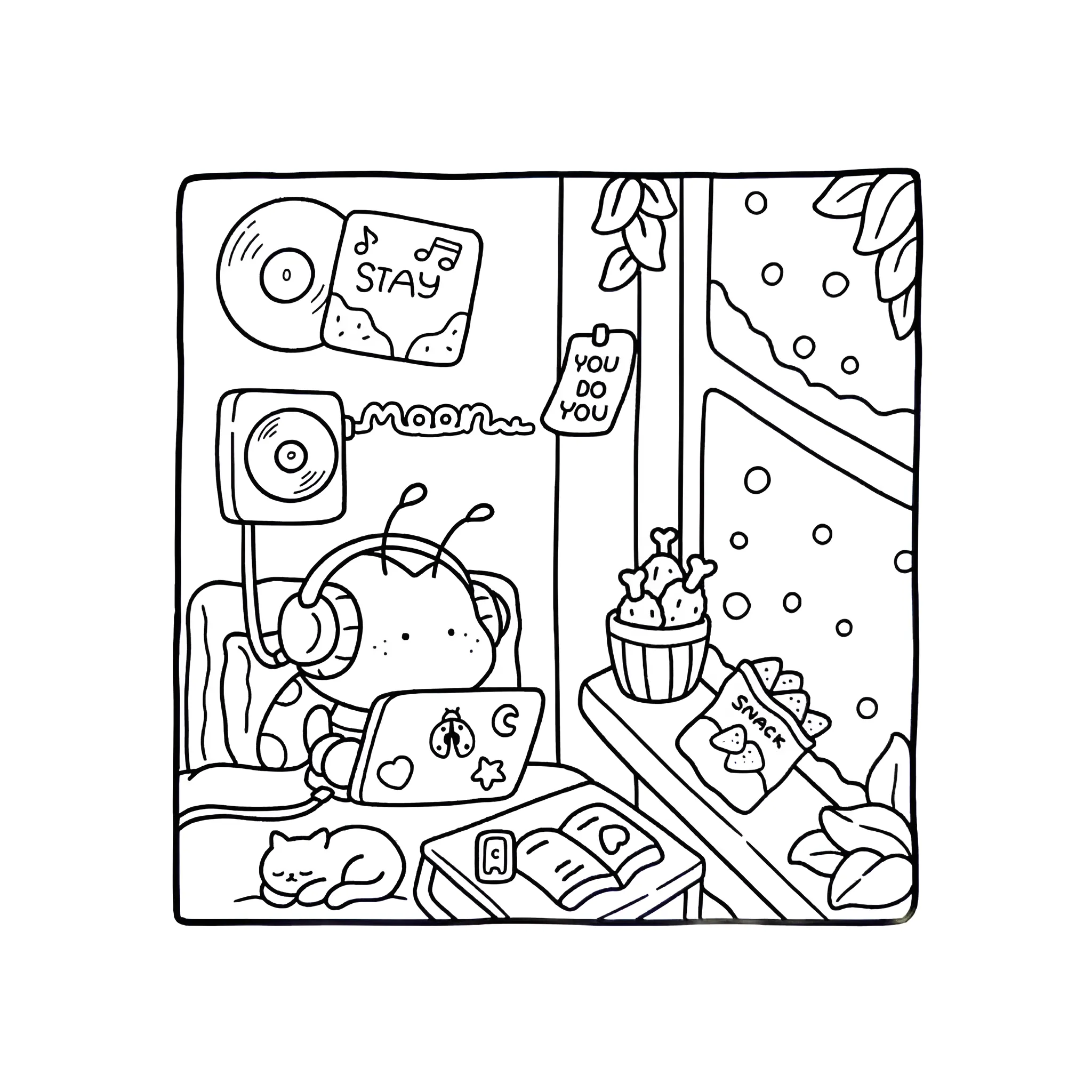 Cozy Friends 3 para colorear en línea