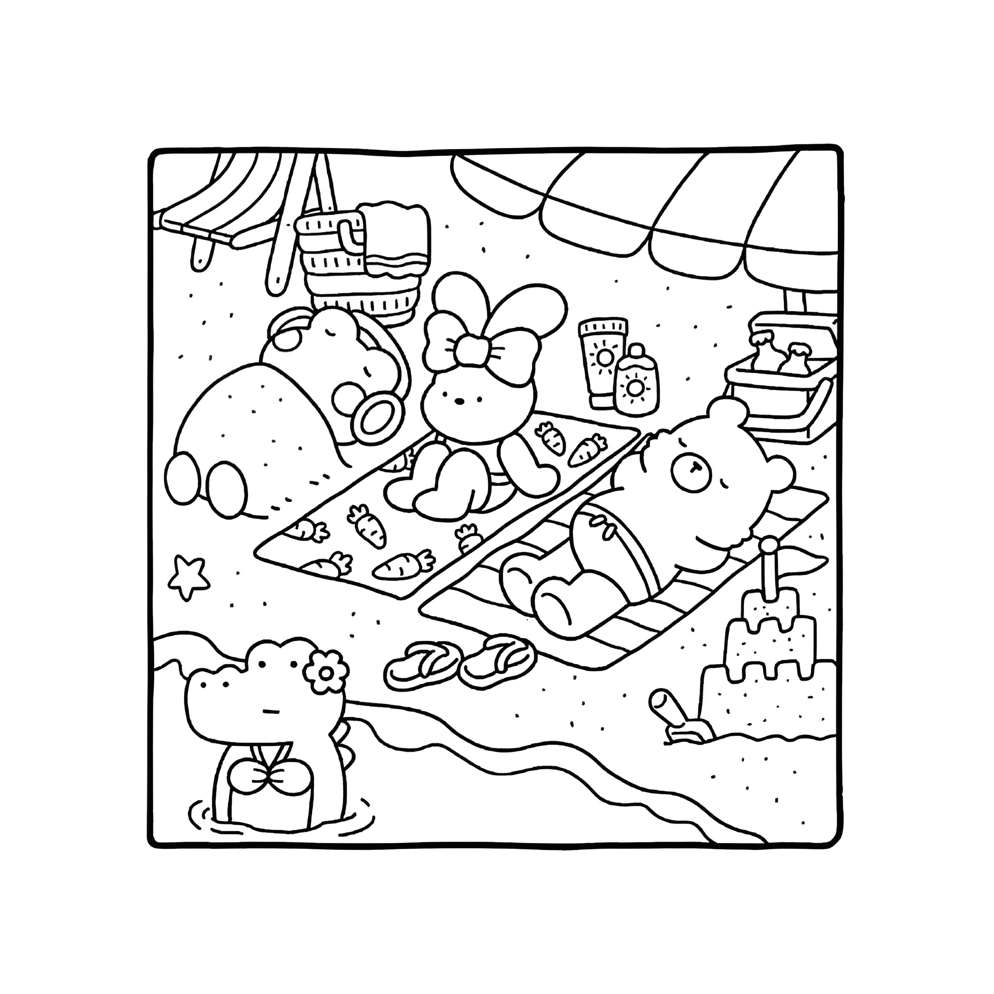 Cozy Friends 31 para colorear y recortar para imprimir gratis