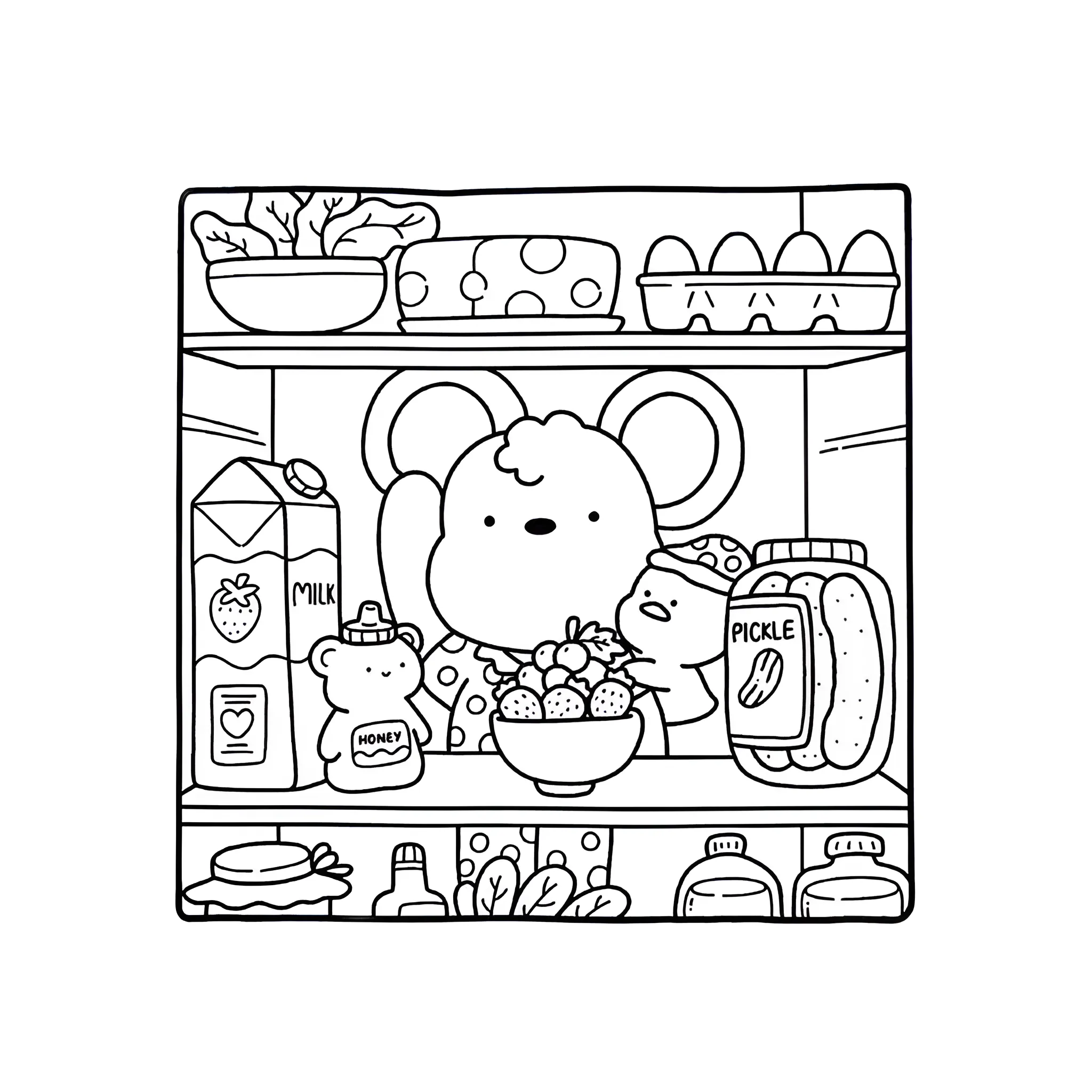 imagen para colorear Cozy Friends 5 niño