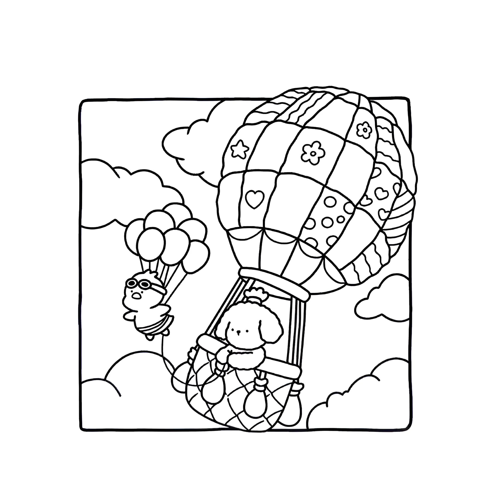 Cozy Friends 9 para colorear para niño de 3 años