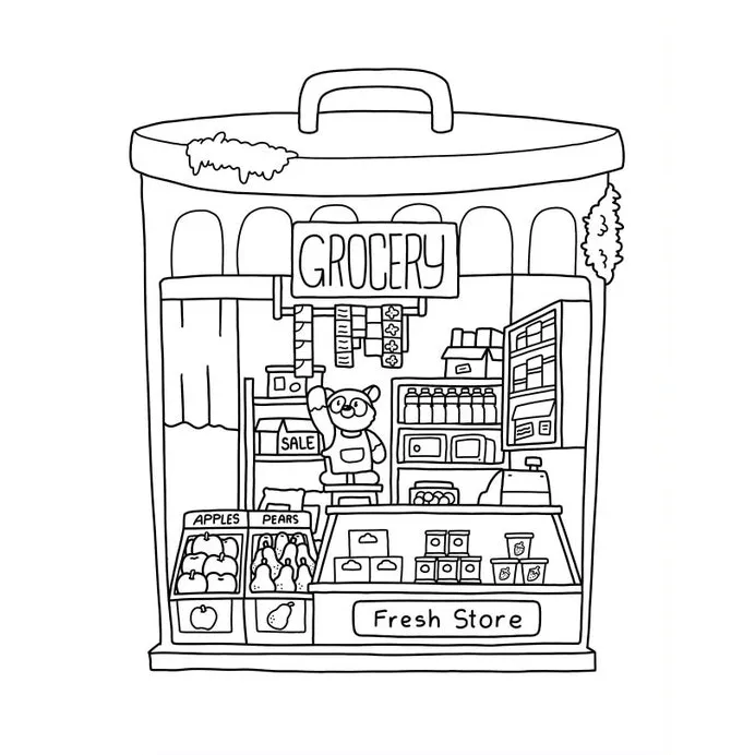 Cozy Spaces para colorear para niños para imprimir 2