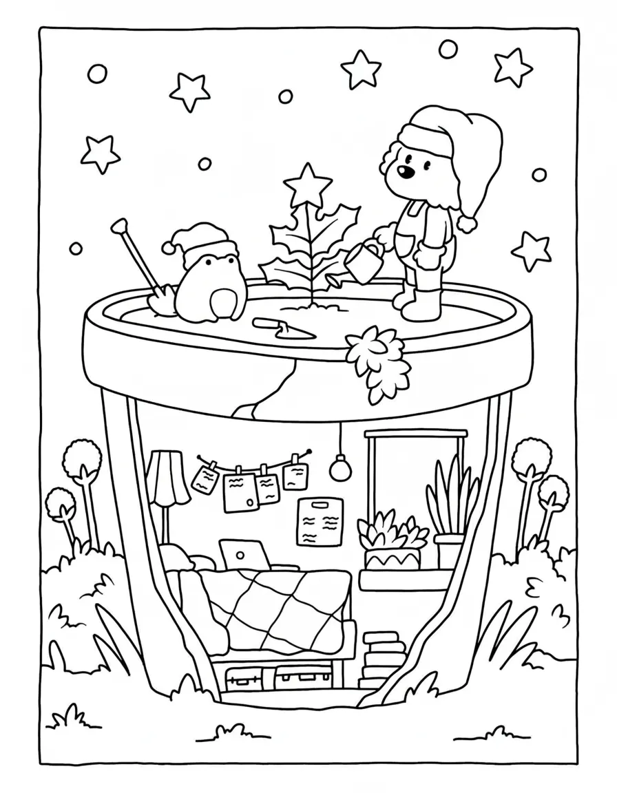 Cozy Spaces para colorear y dibujos