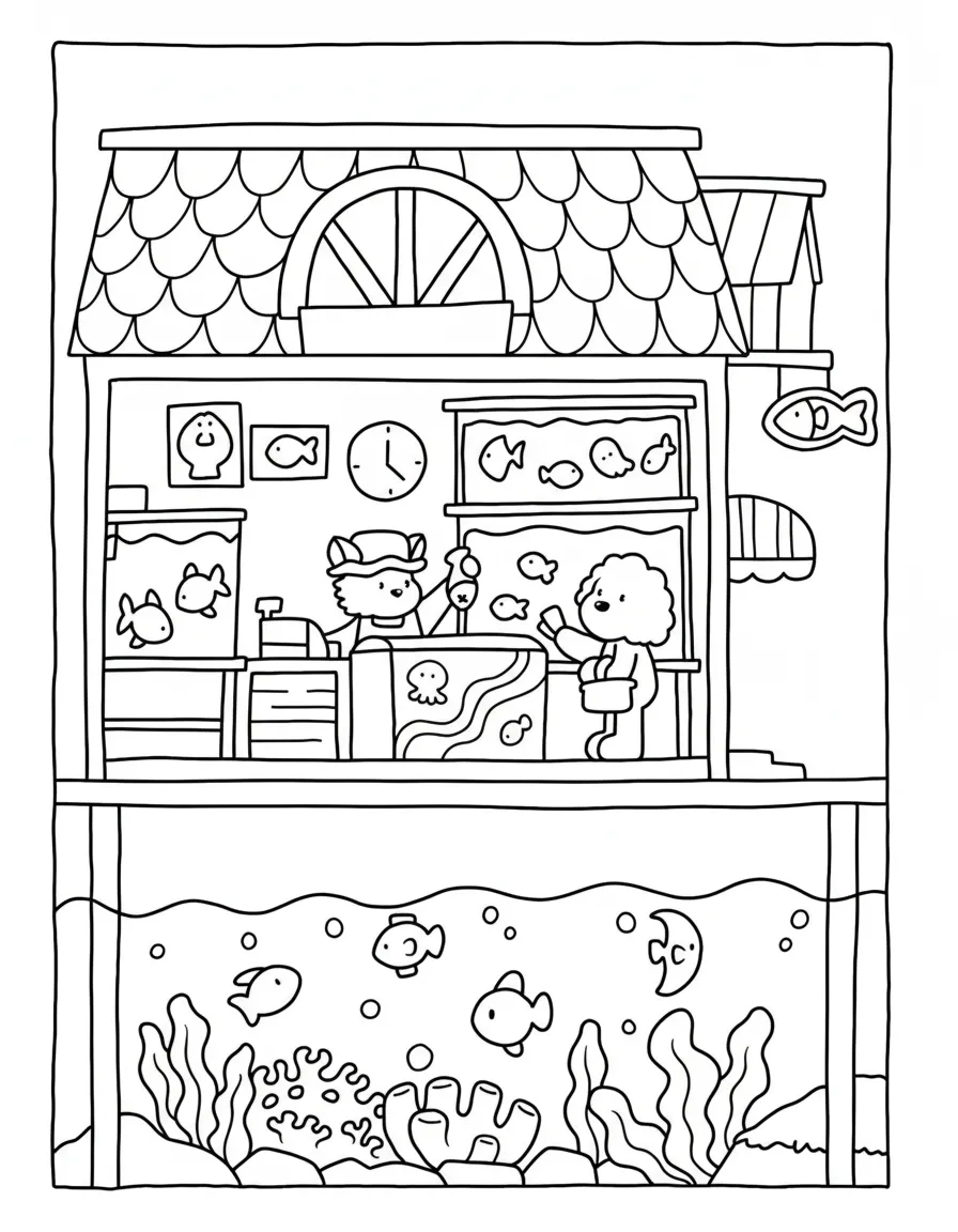 Cozy Spaces para colorear gratis