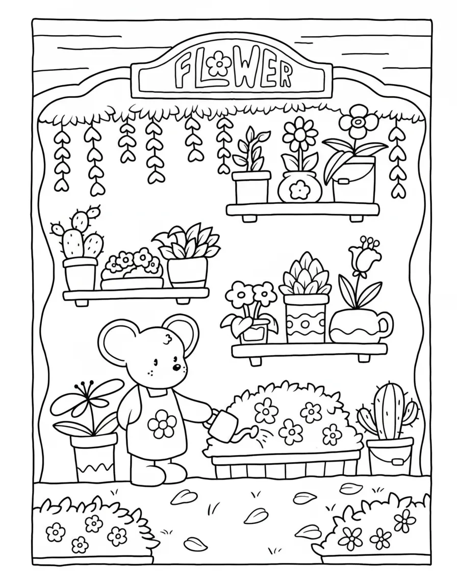 Cozy Spaces para colorear para niño para imprimir gratis