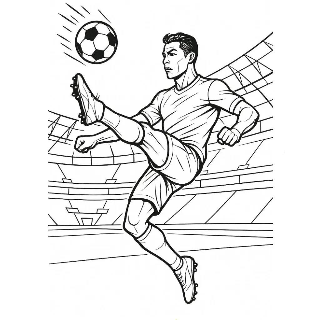 Cristiano Ronaldo12 para colorear para descargar