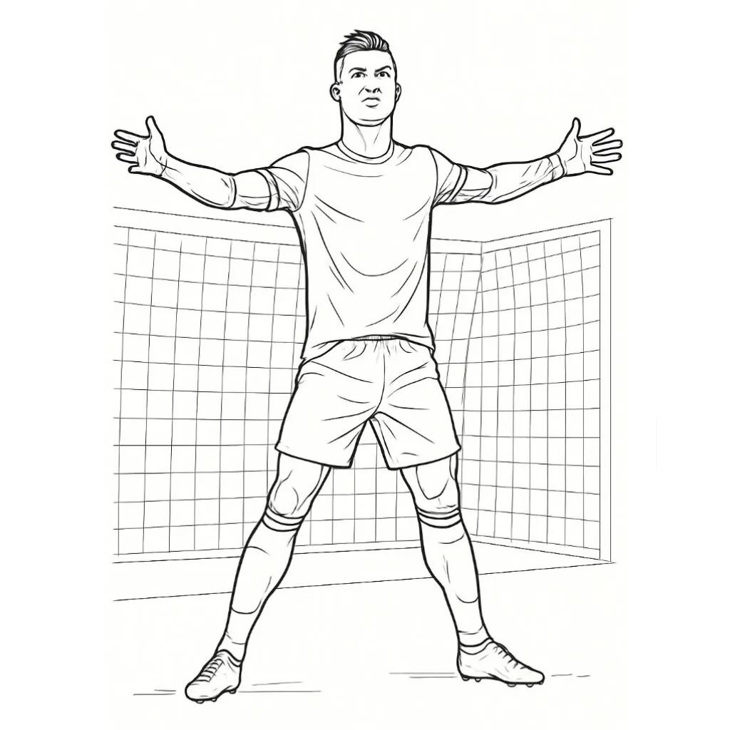 Cristiano Ronaldo2 para colorear para imprimir gratis