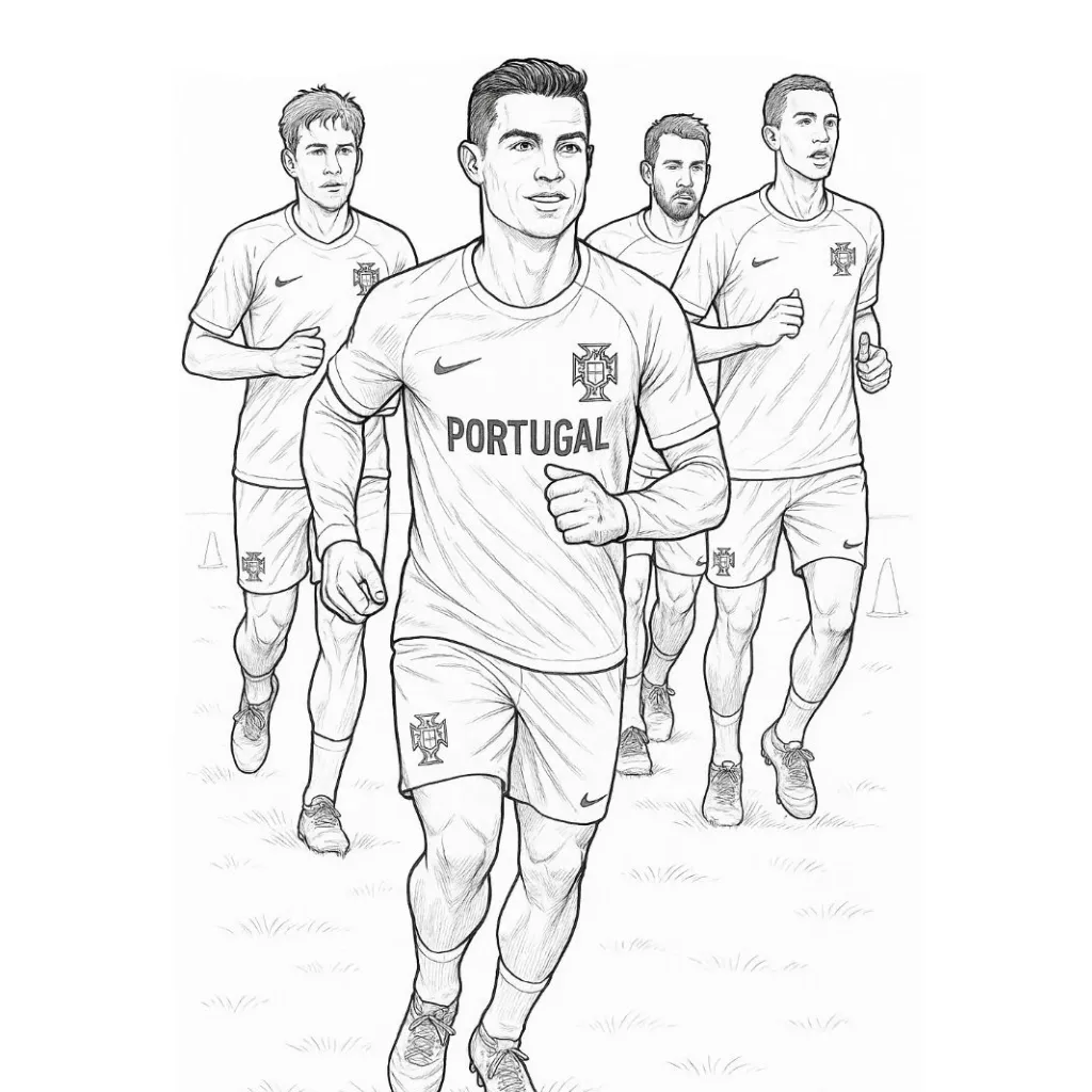 Cristiano Ronaldo4 para colorear para imprimir pdf gratis