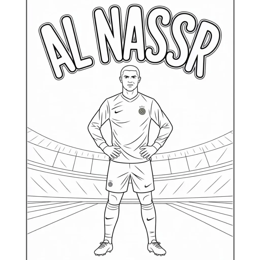 Cristiano Ronaldo7 para colorear en línea para niño