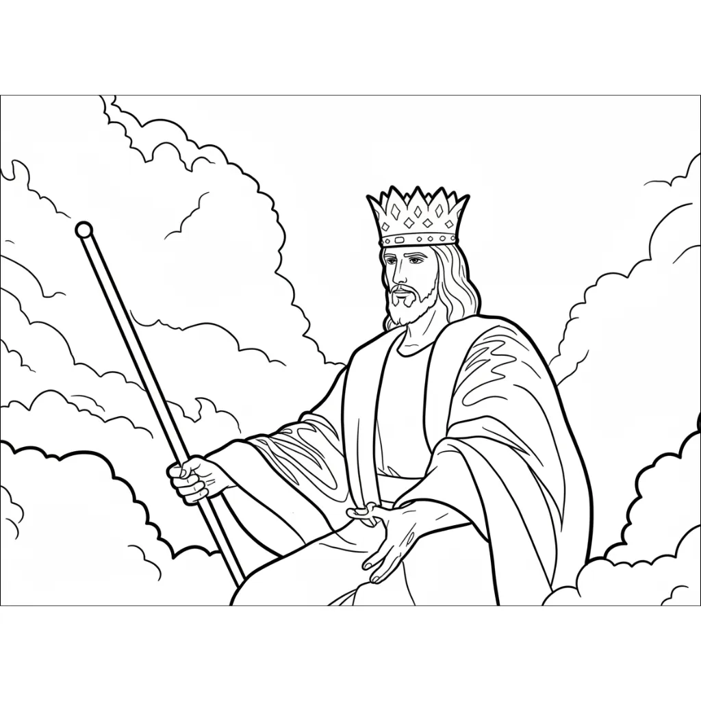 Cristo Rey 1 para colorear en línea gratis