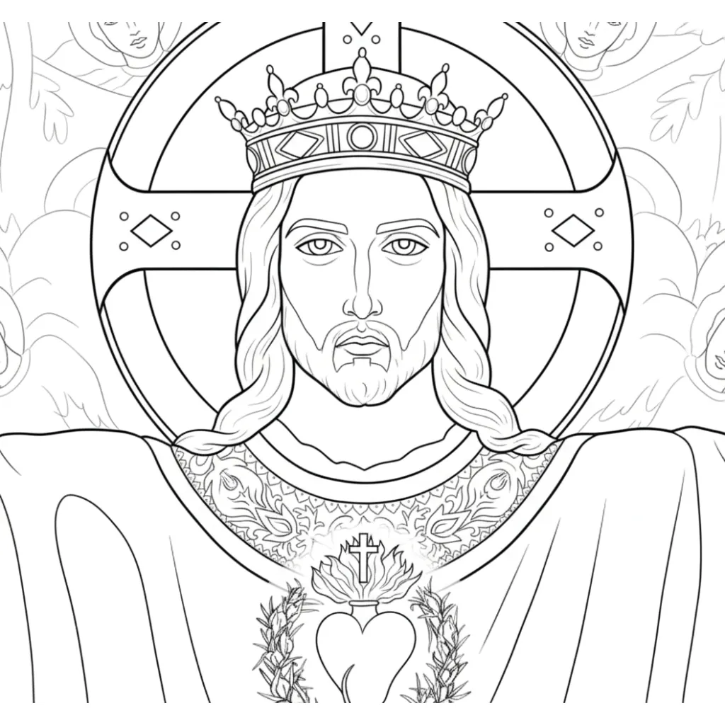 Cristo Rey 10 para colorear para imprimir pdf