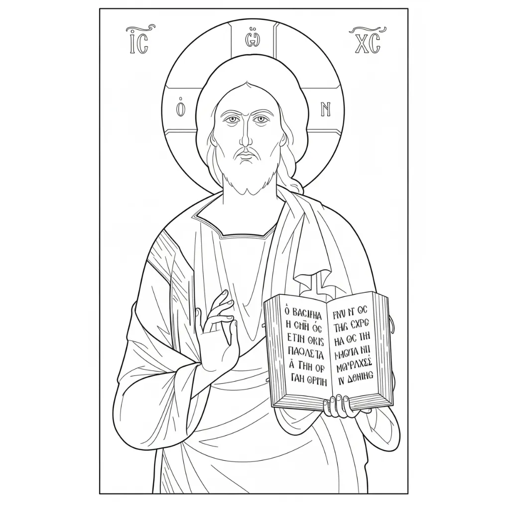 Cristo Rey 7 para colorear para imprimir para niño de 2 años