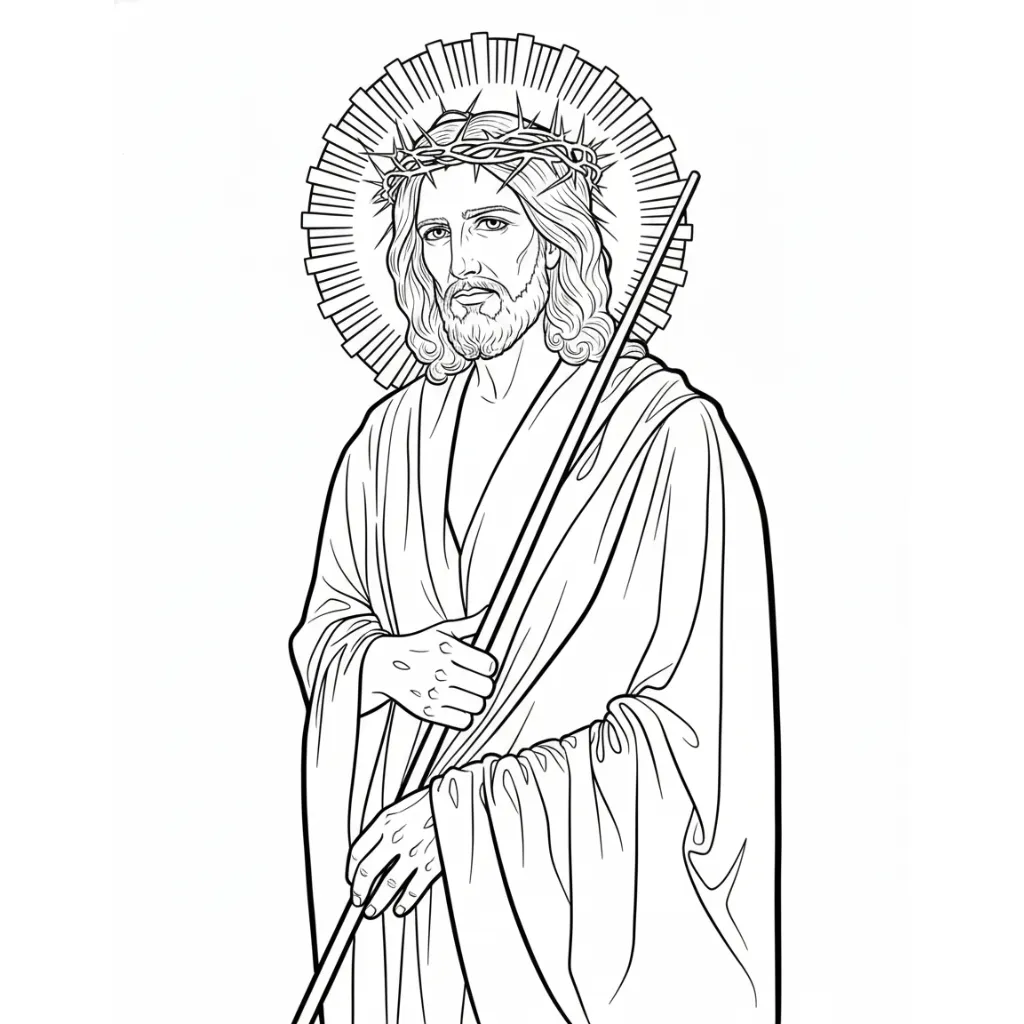 Cristo Rey 8 para colorear para imprimir gratis