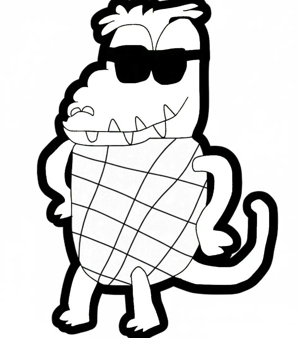 Crocodildo Penisini para colorear para imprimir para niño de 2 años