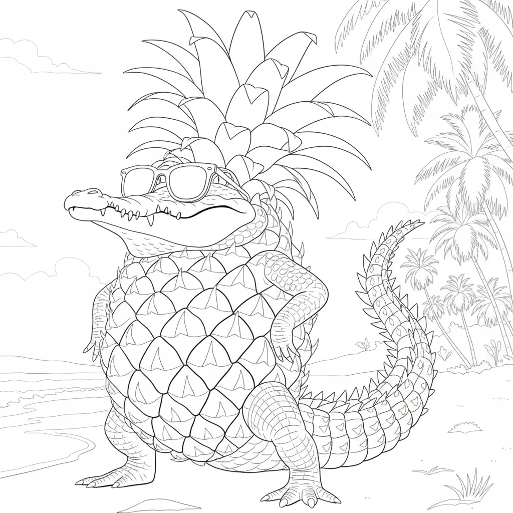 imprimir Crocodildo Penisini para colorear gratis 1