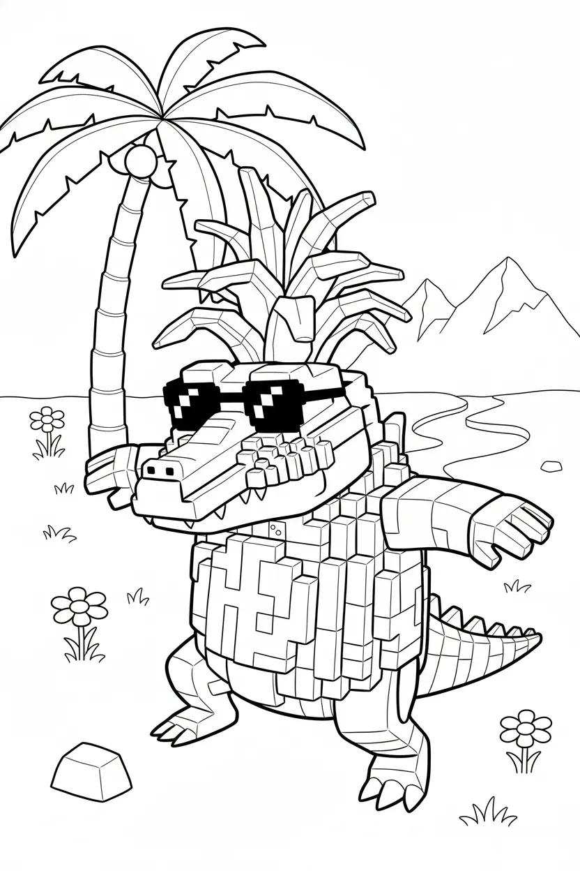 Crocodildo Penisini para colorear para imprimir para niño de 3 años