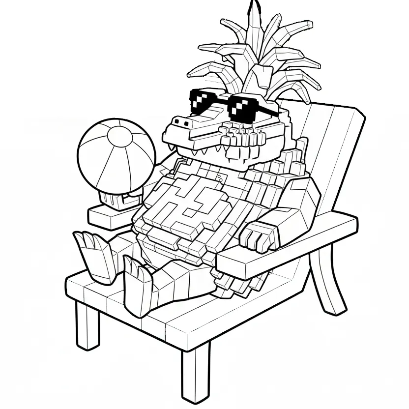 Crocodildo Penisini para colorear para niños para imprimir