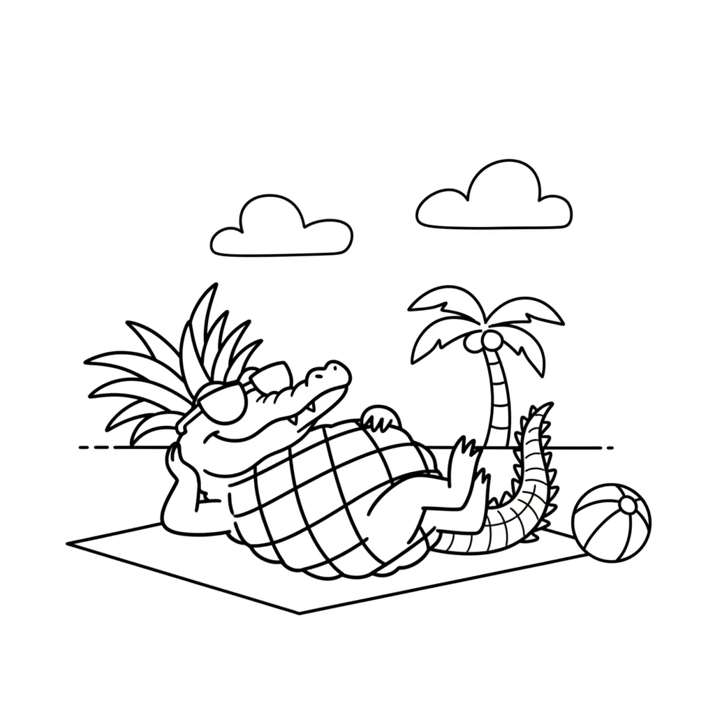 imprimir Crocodildo Penisini para colorear gratis