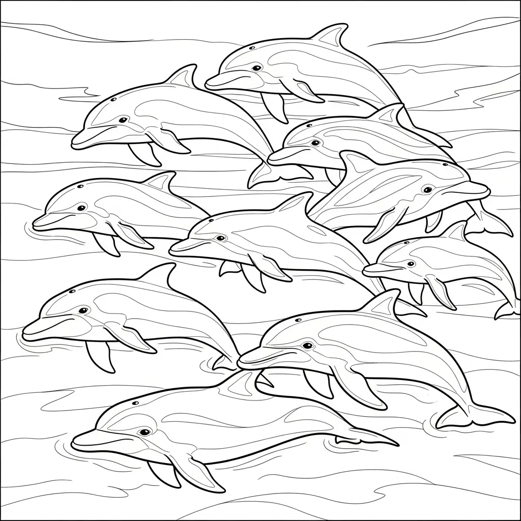Delfines para colorear gratis