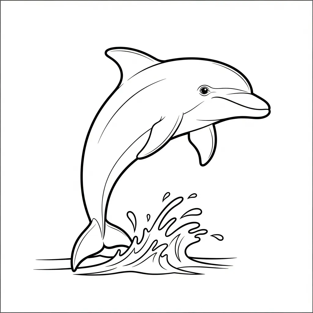 Delfines para colorear de para niños 1