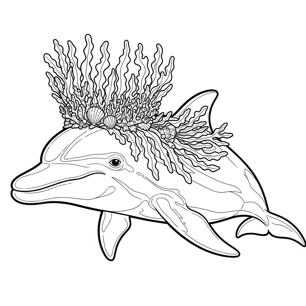 Delfines para colorear para imprimir pdf gratis