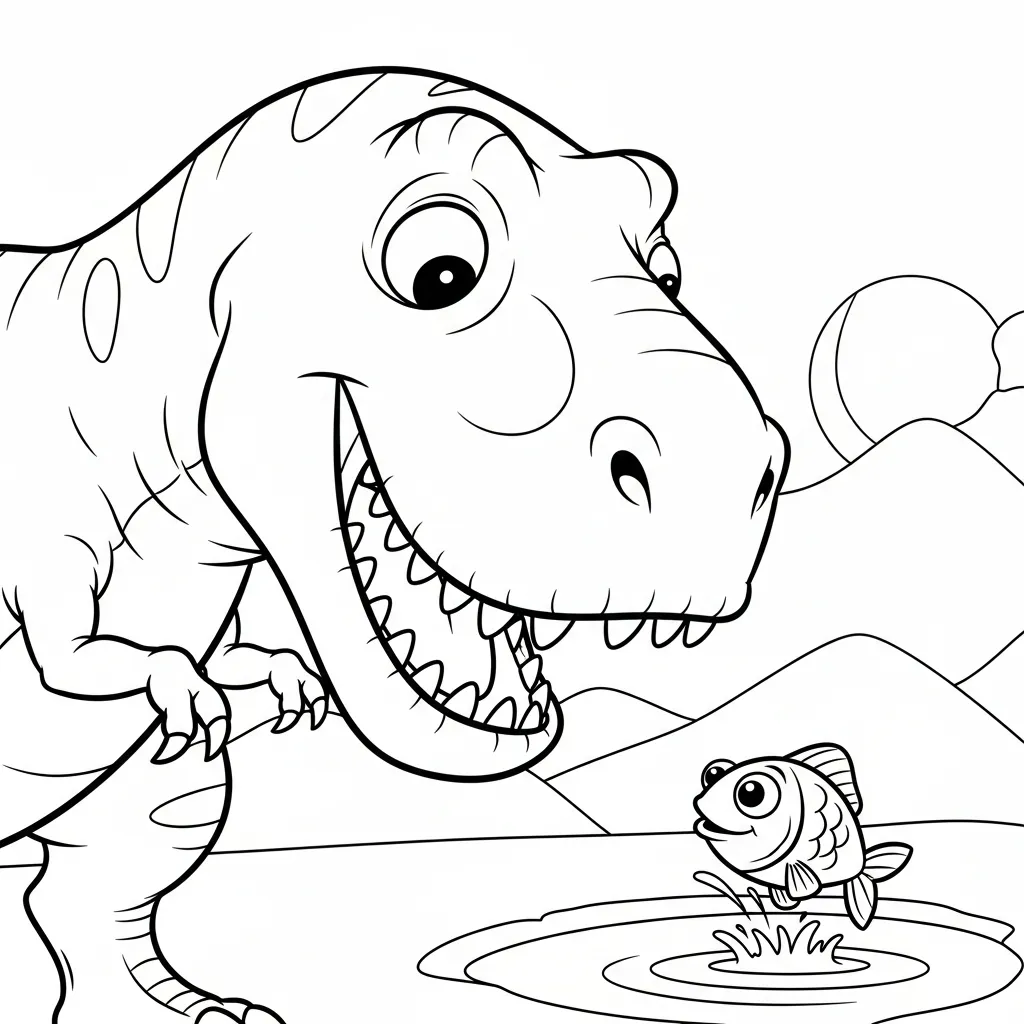 Dinosaurios para colorear y dibujo para imprimir