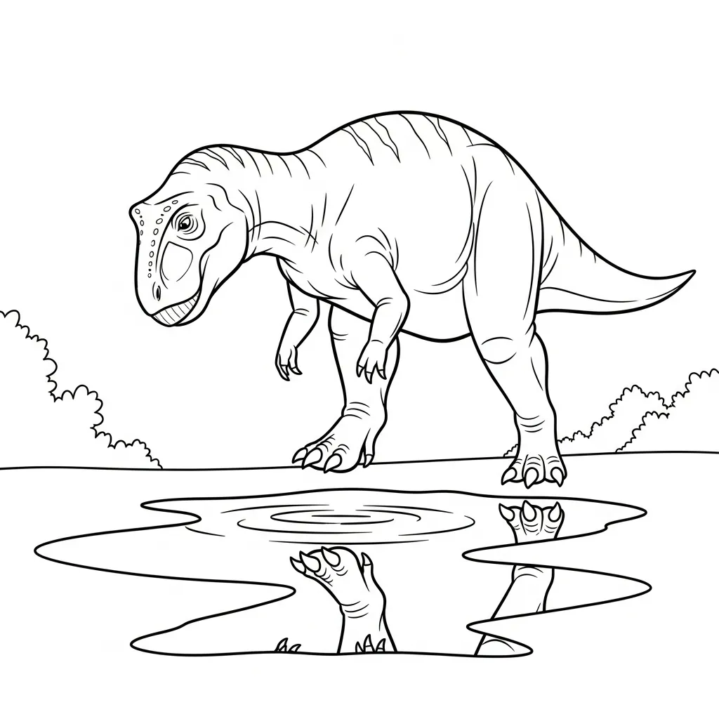 Dinosaurios para colorear para niño de 4 años