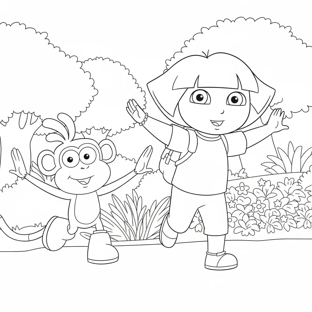 para imprimir Dora la Exploradora10 para colorear gratis