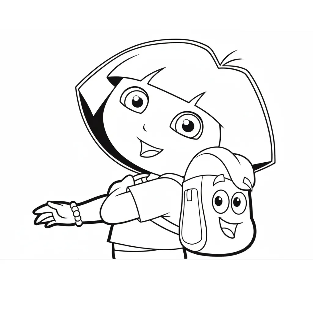 Dora la Exploradora15 para colorear para imprimir para niños