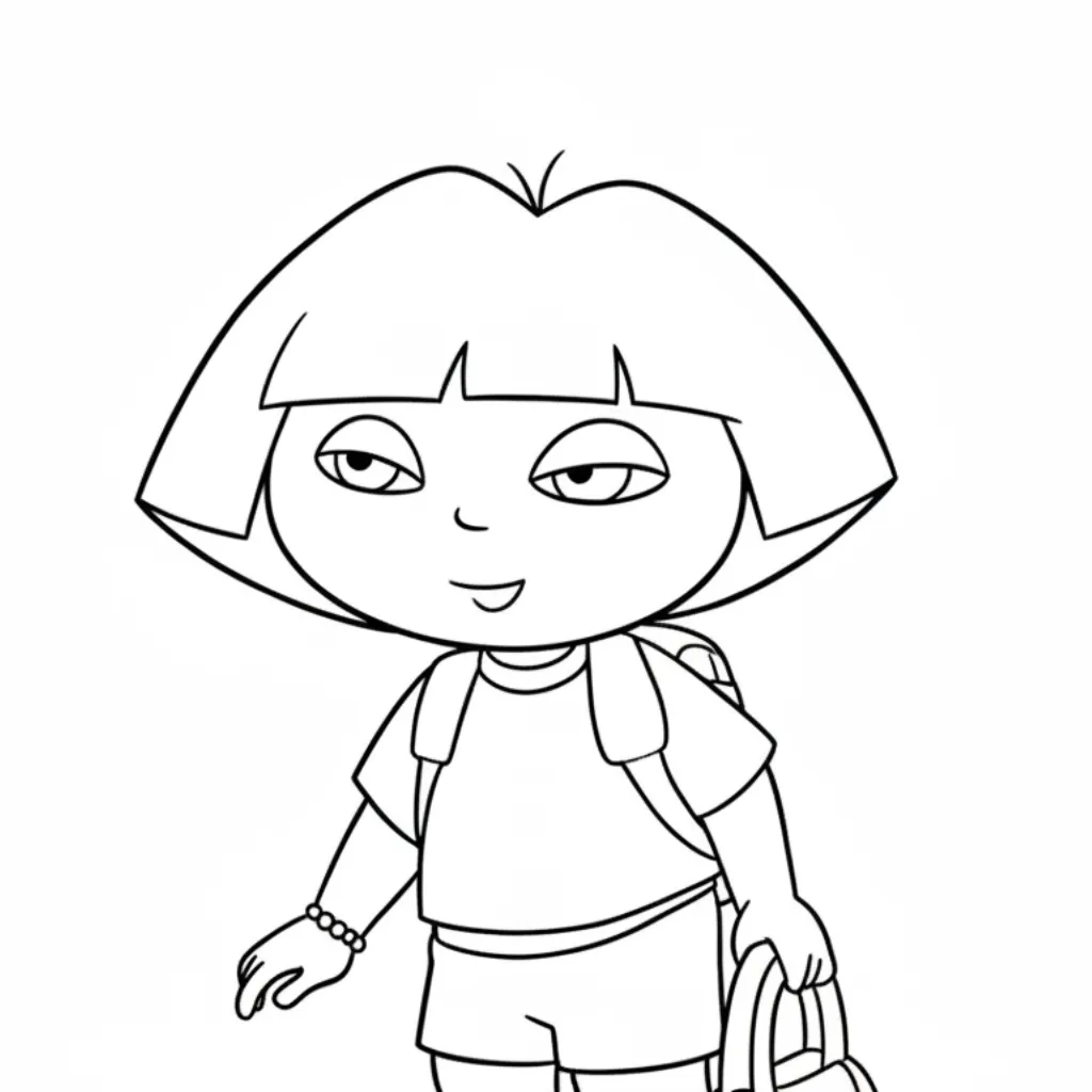 Dora la Exploradora16 para colorear para niños para imprimir gratis