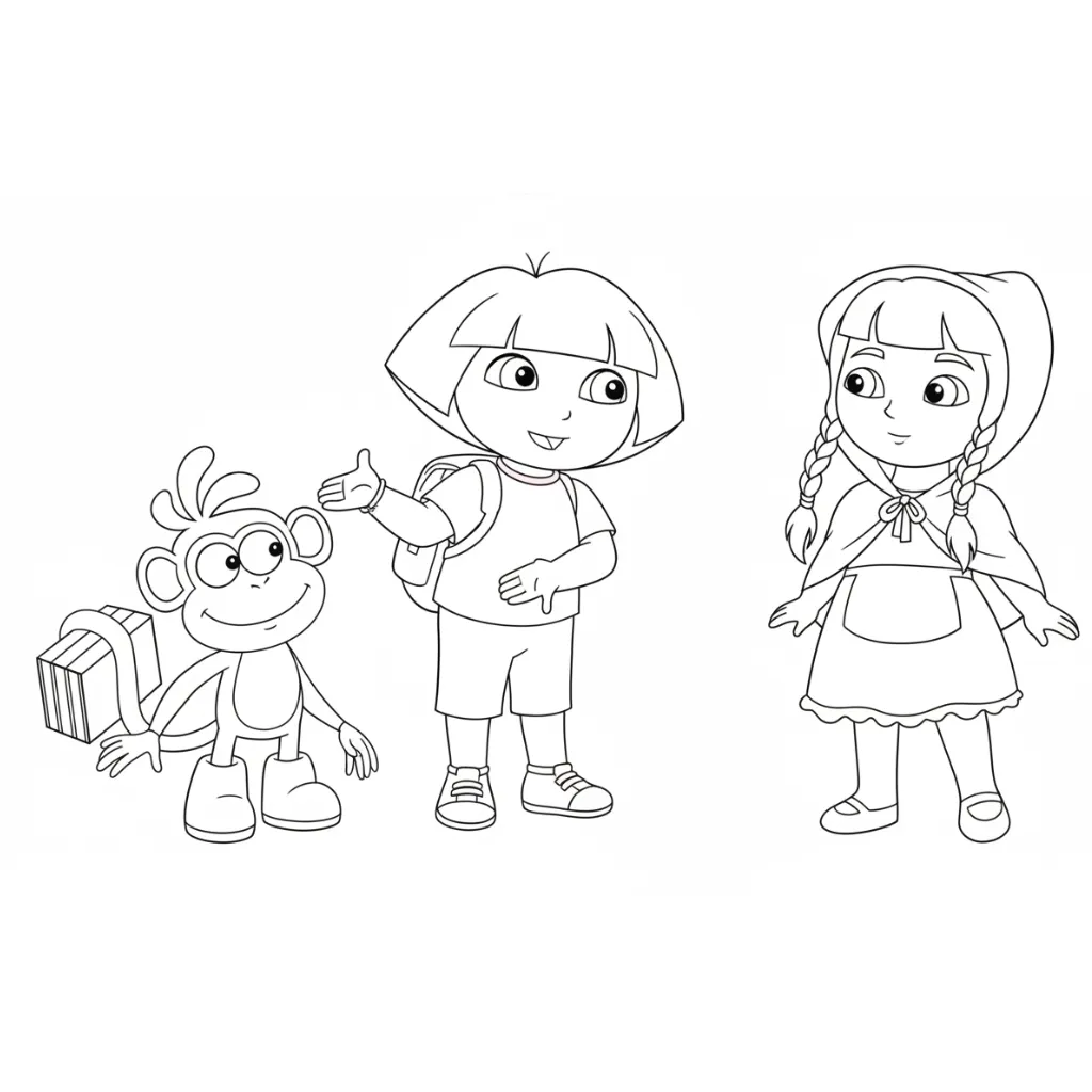 Dora la Exploradora2 para colorear y dibujo para imprimir