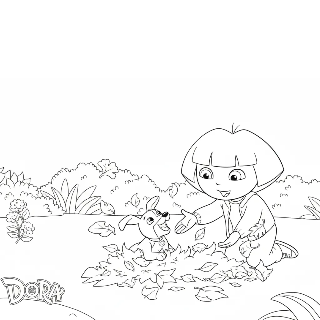 imprimir Dora la Exploradora4 para colorear para niño