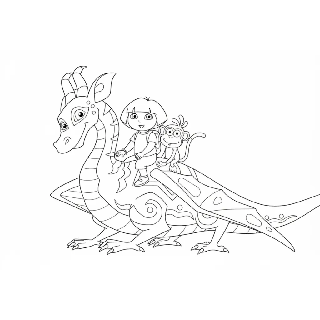 Dora la Exploradora8 para dibujar en línea