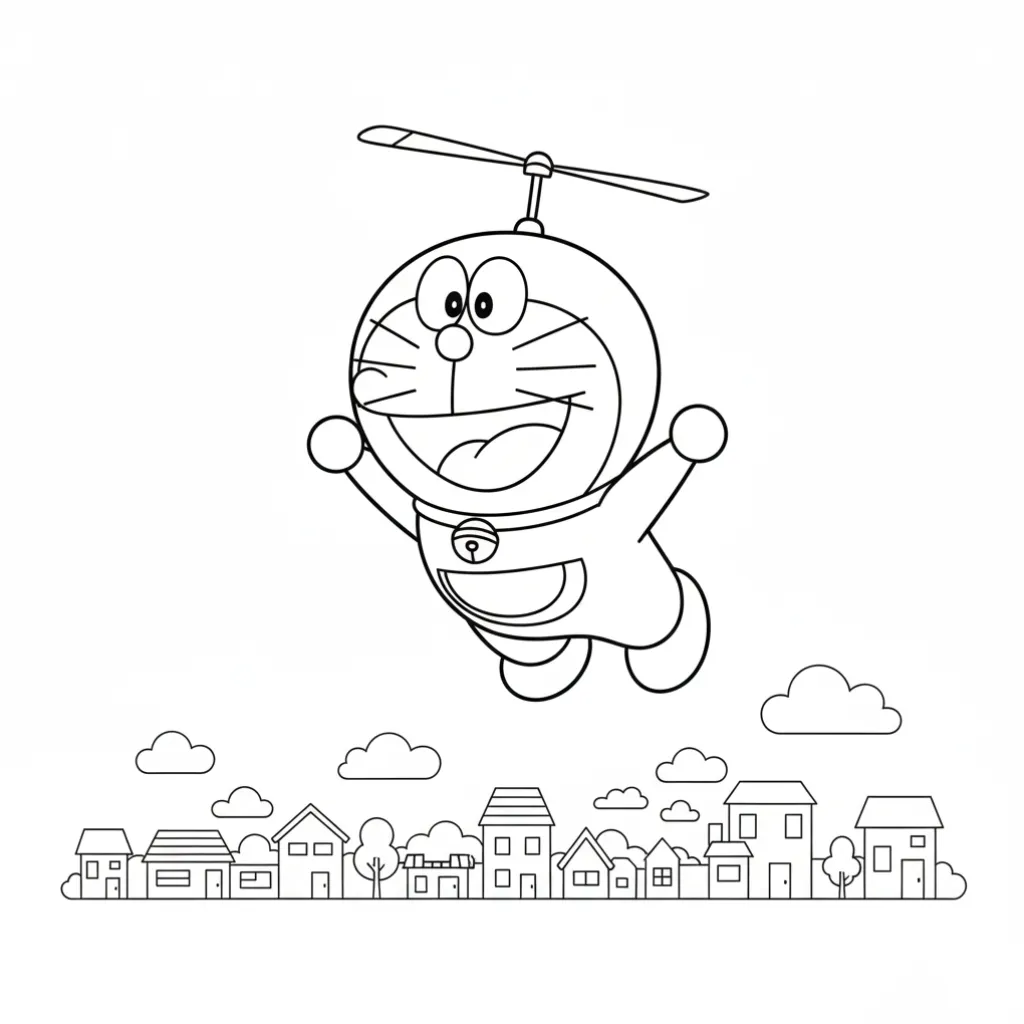 Doraemon1 para colorear para primaria