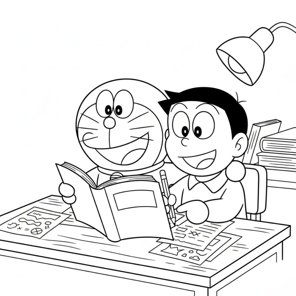 Doraemon10 para colorear para niño de 6 años