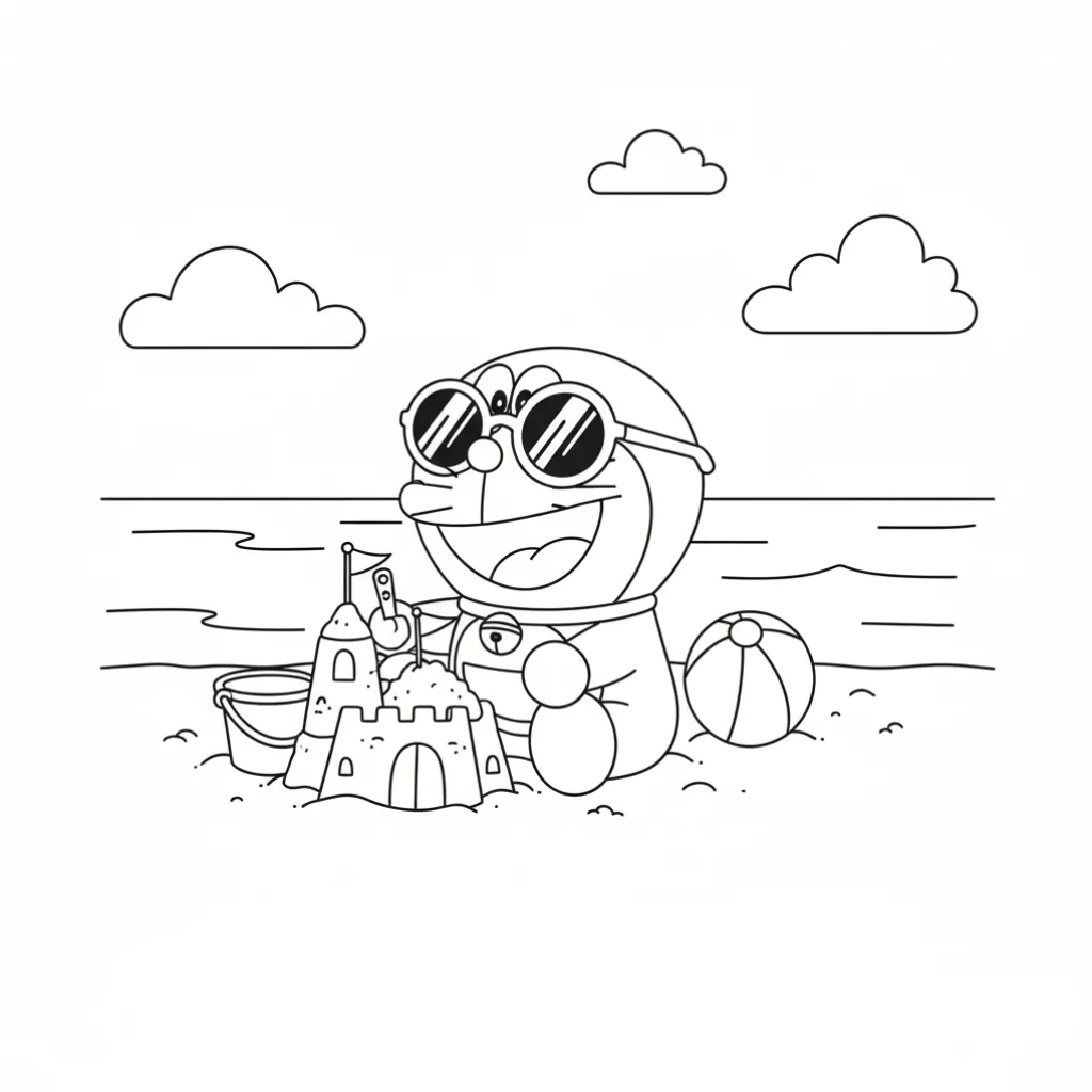 Doraemon14 para colorear gratis para imprimir