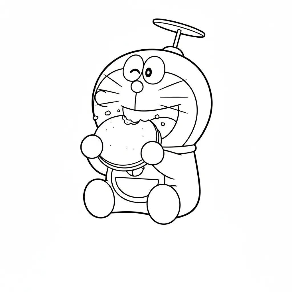 Doraemon17 para colorear gratis para imprimir