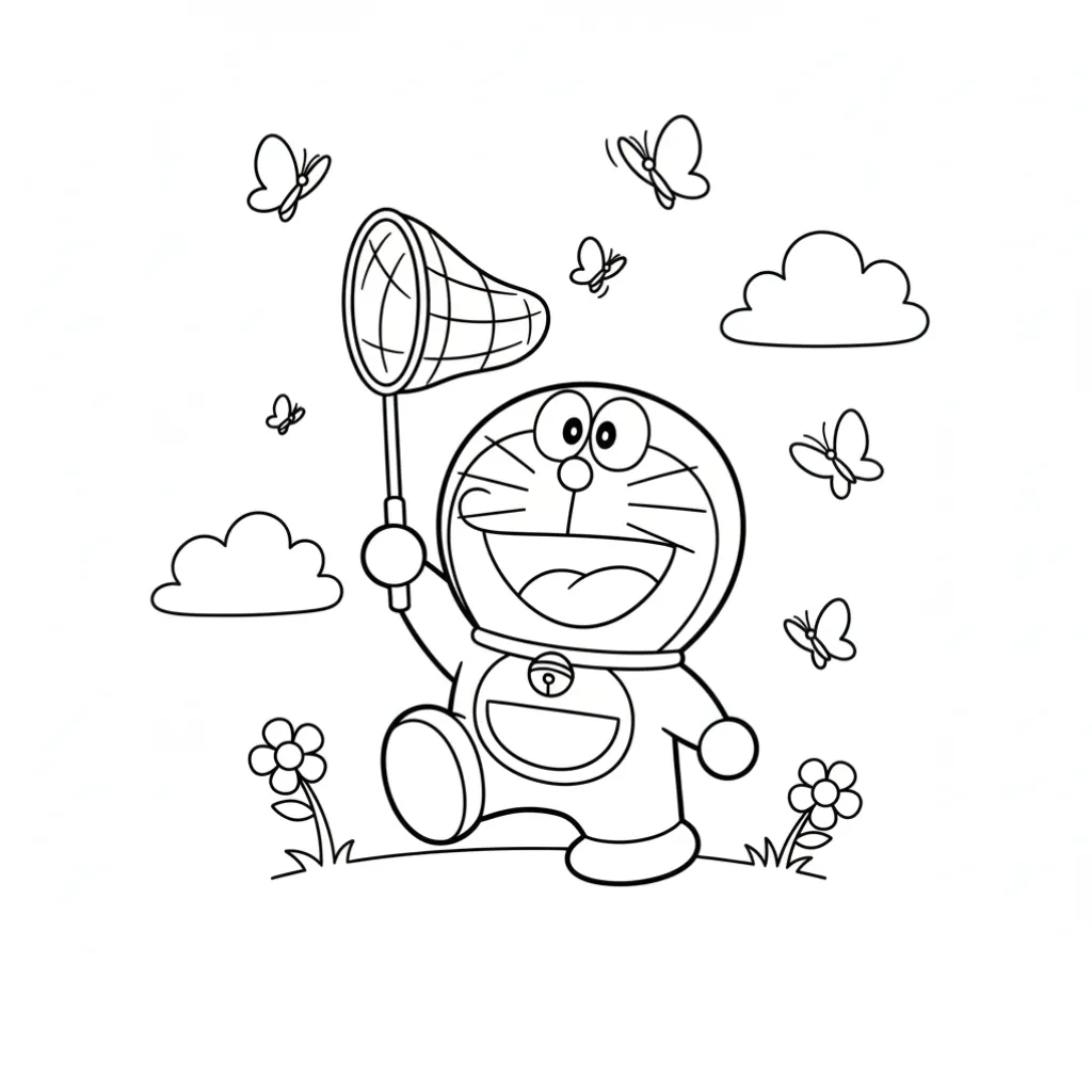 Doraemon5 para colorear para imprimir gratis