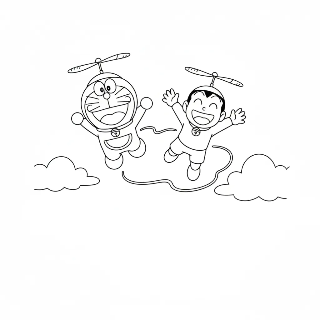 Doraemon7 para colorear y recortar