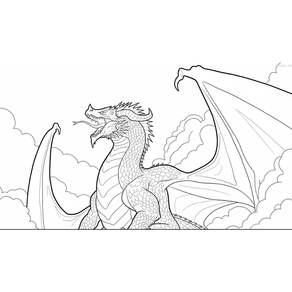 Dragón 1 para colorear en línea gratis