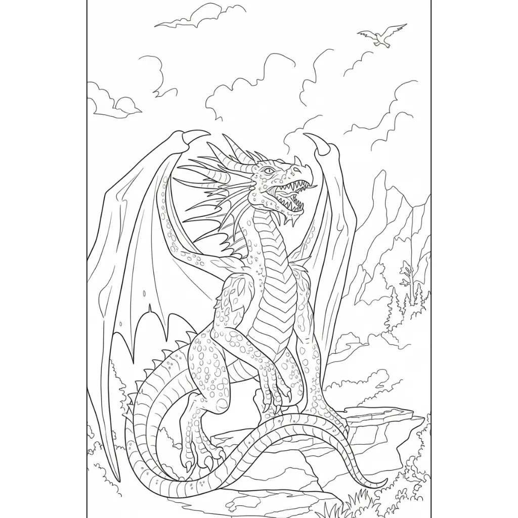 Dragón 14 para colorear en línea