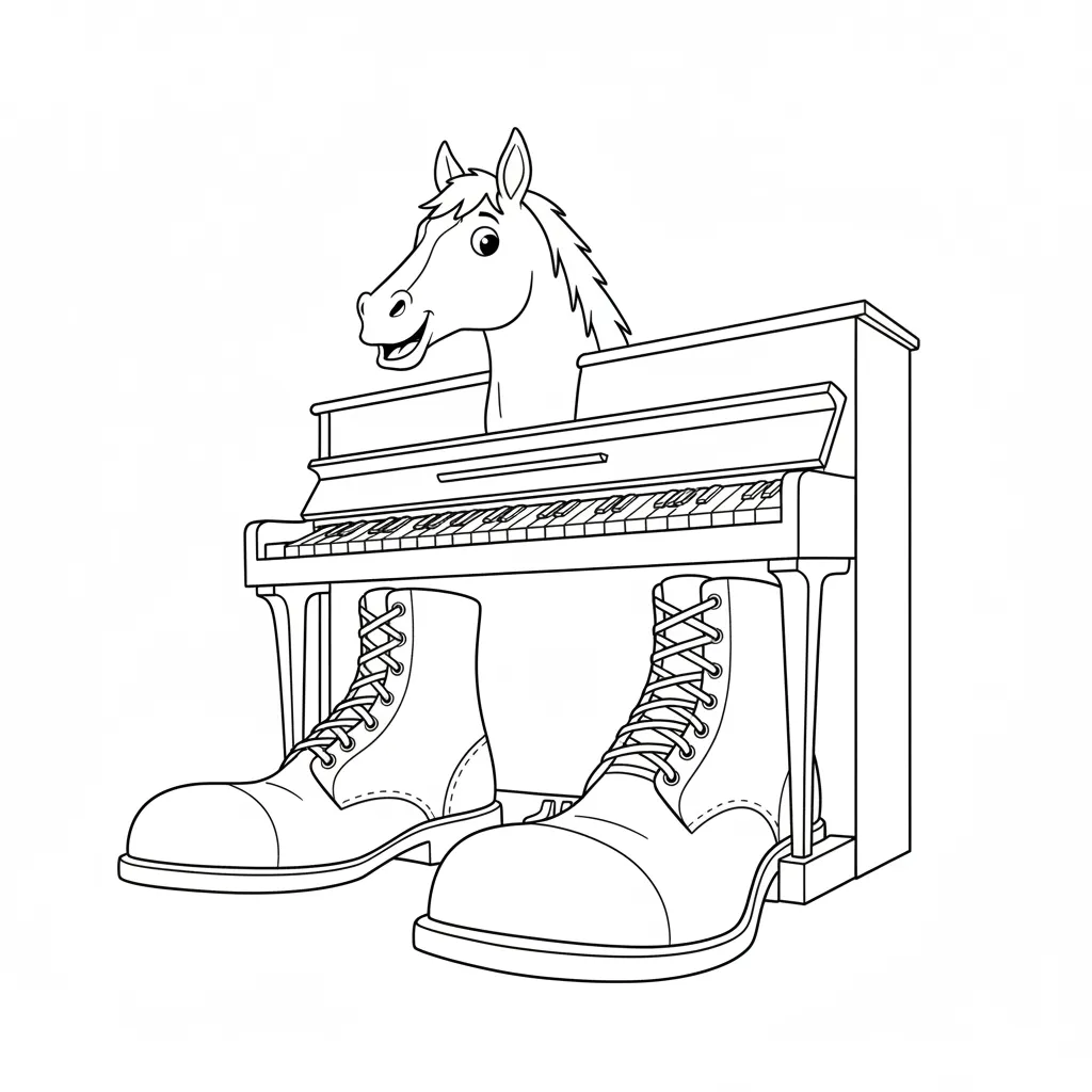imagen de Ecco Cavallo Virtuoso 1 para colorear para niño